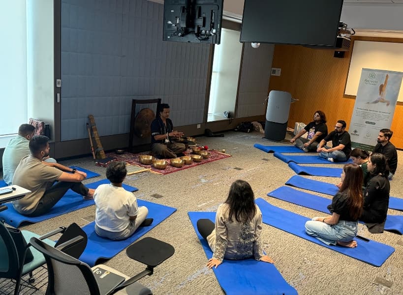 2 Hrs Onsite Sound Healing Workshop for Corporates